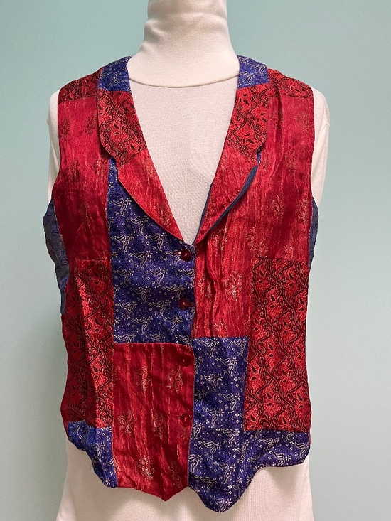 April Cornell Jackets & Blazers - April Cornell patchwork vest, vintage, Sz M